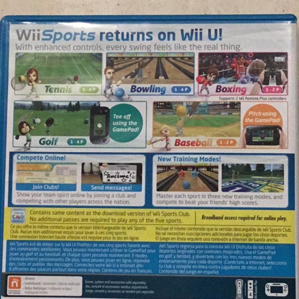 Wii Sports Club Nintendo Wii U Game - Picture 4 of 9